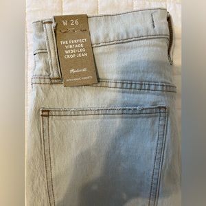 NWT Madewell Perfect Vintage Wide-Leg Crop, size 26